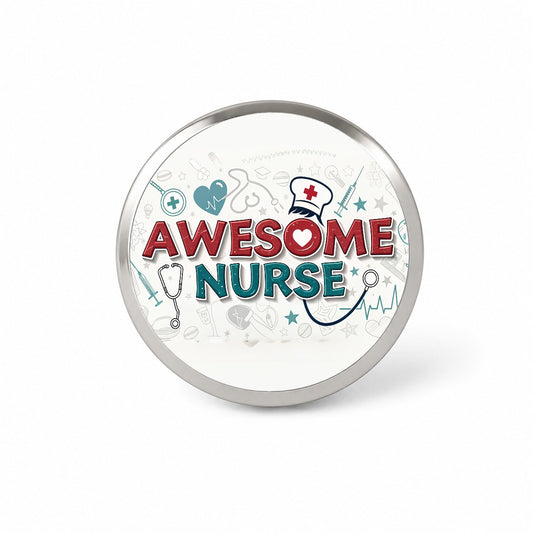 Awesome Nurse Inspirational Novelty Hat Backpack Lapel Pin
