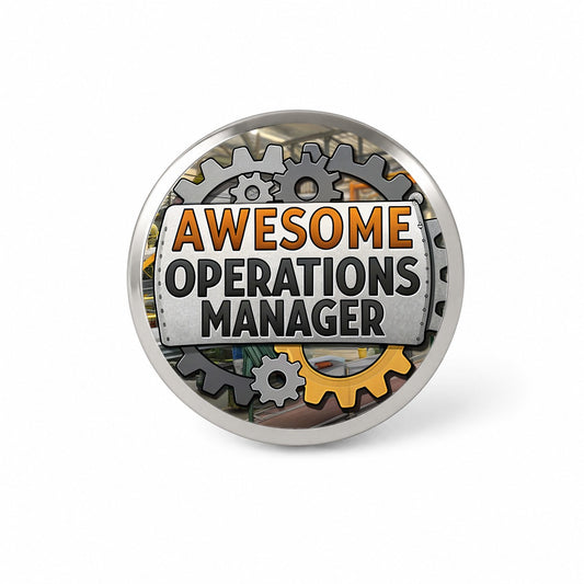 Awesome Operations Manager Factory Manufacturing Inspirational Novelty Hat Backpack Lapel Pin