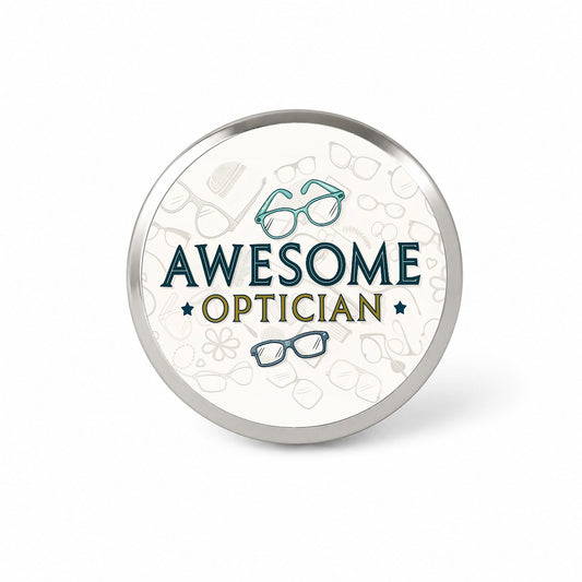 Awesome Optician Optical Inspirational Novelty Hat Backpack Lapel Pin