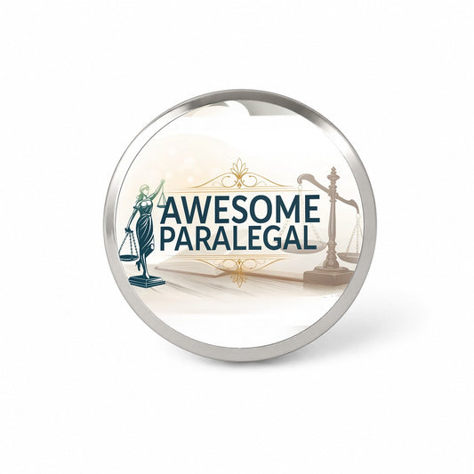 Awesome Paralegal Scales of Justice Inspirational Novelty Hat Backpack Lapel Pin