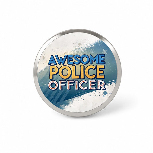 Awesome Police Officer Inspirational Novelty Hat Backpack Lapel Pin