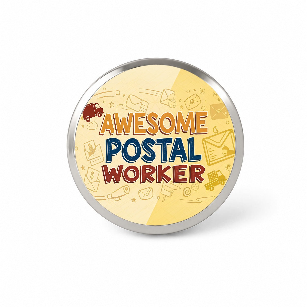 Awesome Postal Worker Inspirational Novelty Hat Backpack Lapel Pin