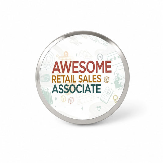 Awesome Retail Sales Associate Inspirational Novelty Hat Backpack Lapel Pin