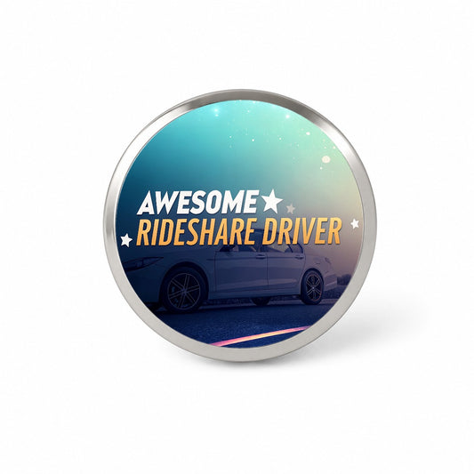 Awesome Rideshare Driver Inspirational Novelty Hat Backpack Lapel Pin