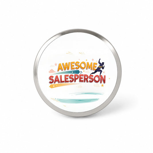 Awesome Salesperson Inspirational Superhero Novelty Hat Backpack Lapel Pin