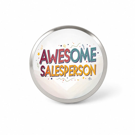 Awesome Salesperson Inspirational Novelty Hat Backpack Lapel Pin