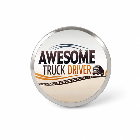 Awesome Truck Driver Inspirational Novelty Hat Backpack Lapel Pin
