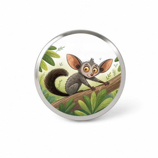 Aye Aye Children's Illustration Style Novelty Hat Backpack Lapel Pin