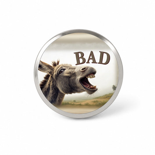 Bad Donkey Funny Novelty Hat Backpack Lapel Pin