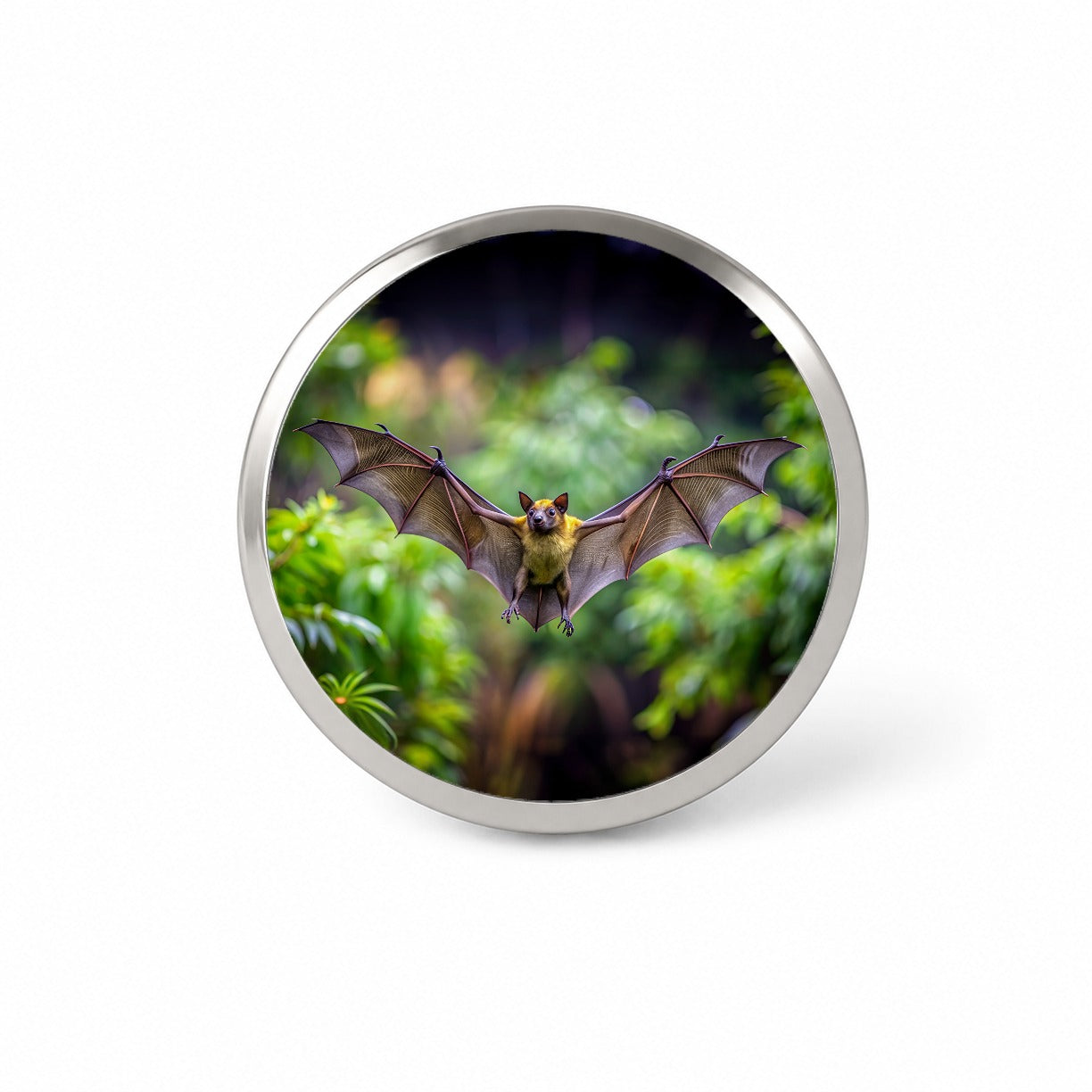 Bat Flying Photo Novelty Hat Backpack Lapel Pin