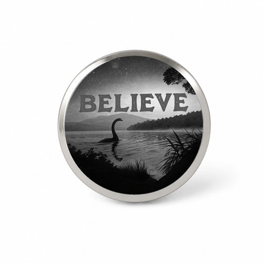 Believe Loch Ness Monster Fantasy Creatures Novelty Hat Backpack Lapel Pin