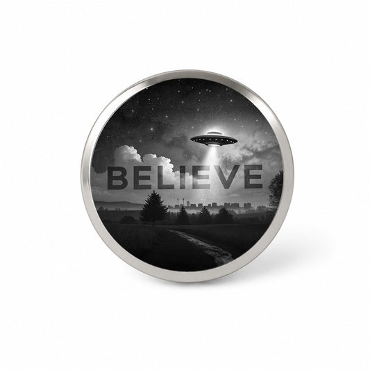 Believe UFO Sci-Fi Fantasy Novelty Hat Backpack Lapel Pin