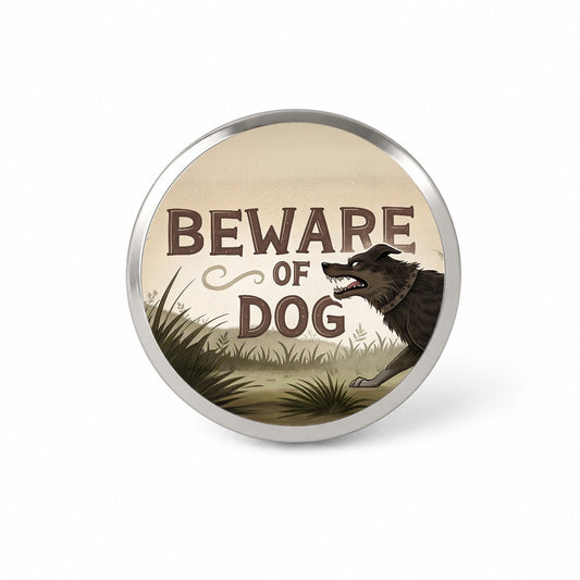 Beware Of Dog Mean Novelty Hat Backpack Lapel Pin