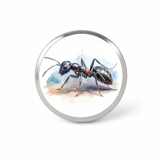 Black Carpenter Ant Watercolor Novelty Hat Backpack Lapel Pin