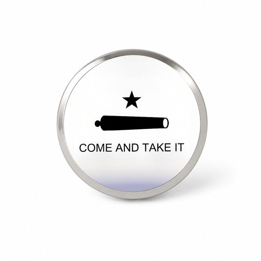 Come And Take It Revolution Texas Cannon Flag Novelty Hat Backpack Lapel Pin