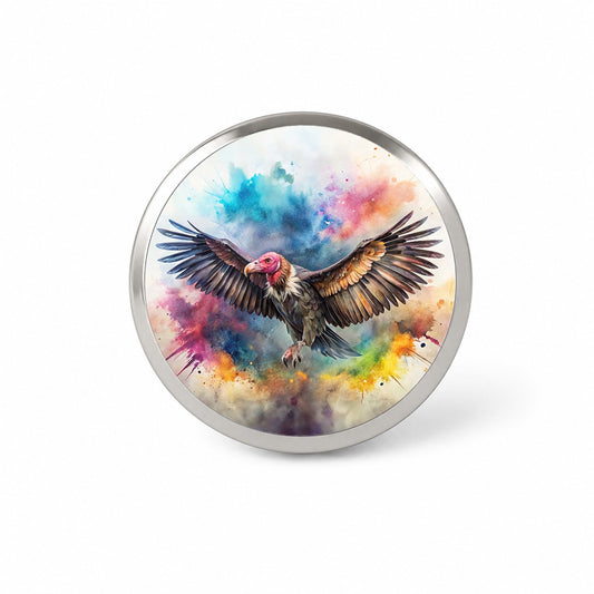 Condor Watercolor Novelty Hat Backpack Lapel Pin