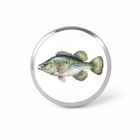 Crappie Fish Watercolor Illustration Novelty Hat Backpack Lapel Pin