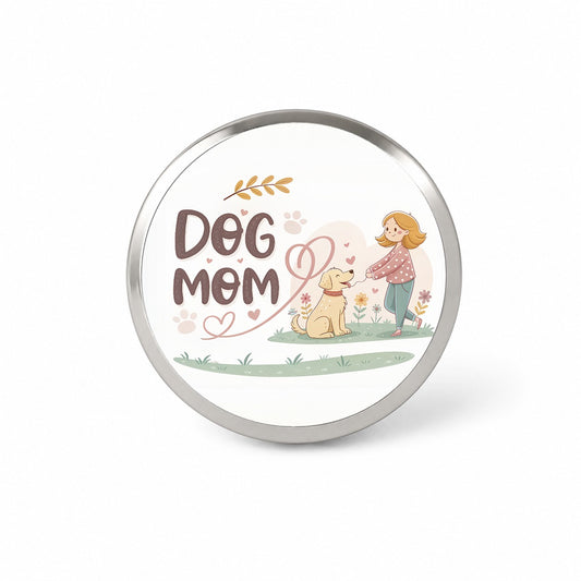 Dog Mom Cartoon Novelty Hat Backpack Lapel Pin