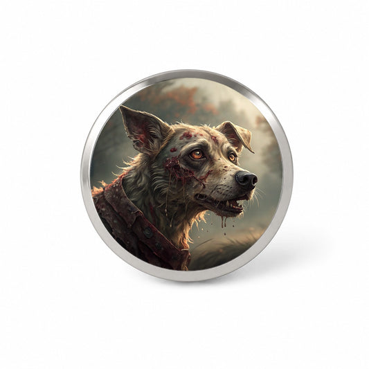 Dog Zombie Creepy Scary Halloween Novelty Hat Backpack Lapel Pin