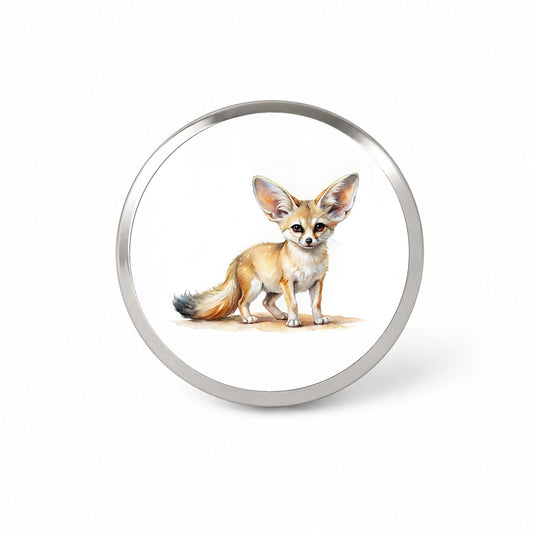 Fennec Fox Watercolor Novelty Hat Backpack Lapel Pin