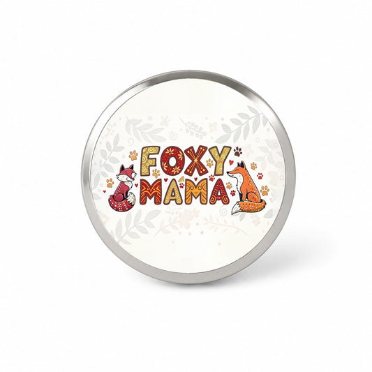Foxy Mama Cute Fox Foxes Theme Novelty Hat Backpack Lapel Pin