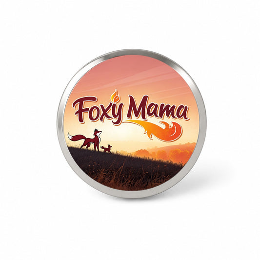 Foxy Mama Hot Fox Fire Funny Novelty Hat Backpack Lapel Pin
