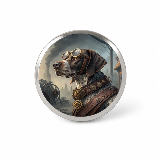 German Shorthaired Pointer Dog Steampunk Novelty Hat Backpack Lapel Pin