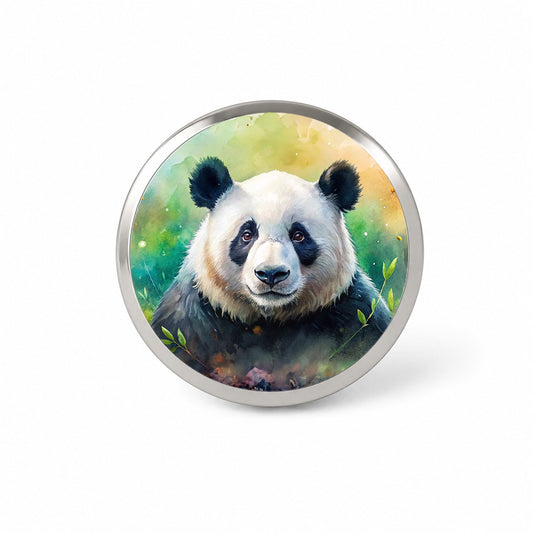 Giant Panda Bear Watercolor Novelty Hat Backpack Lapel Pin