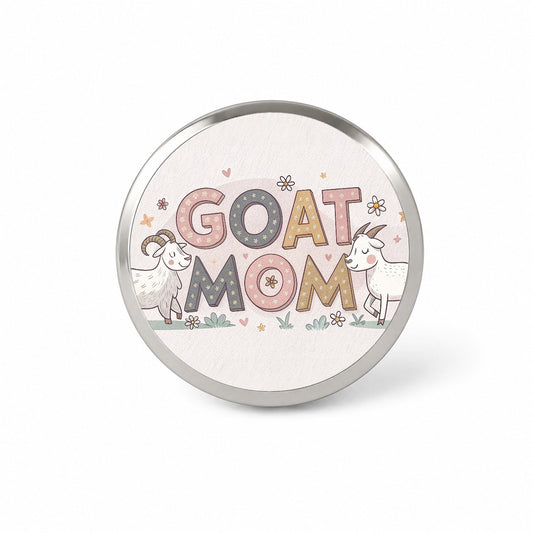 Goat Mom Cute Funny Novelty Hat Backpack Lapel Pin