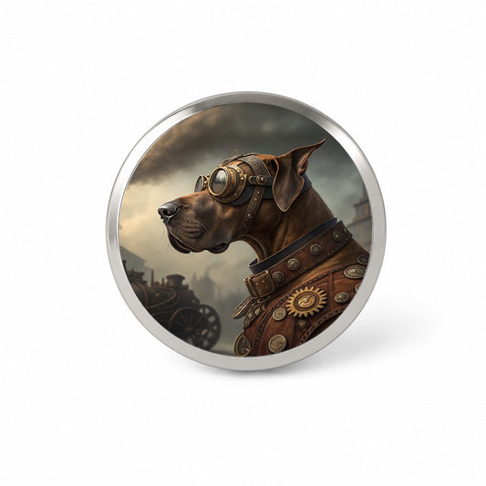 Great Dane Dog Steampunk Novelty Hat Backpack Lapel Pin