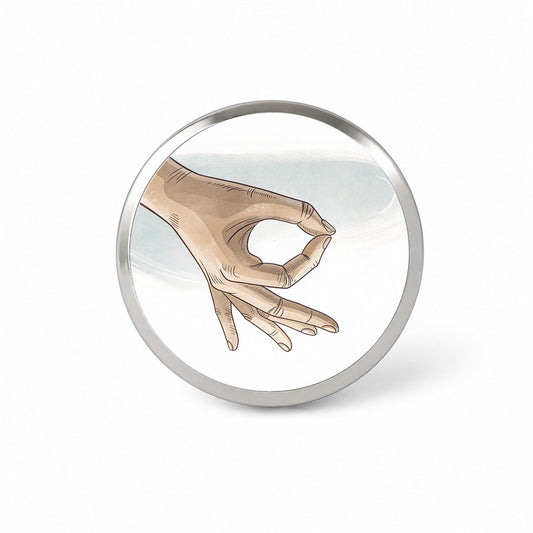 Hand Forming The Circle Game Novelty Hat Backpack Lapel Pin