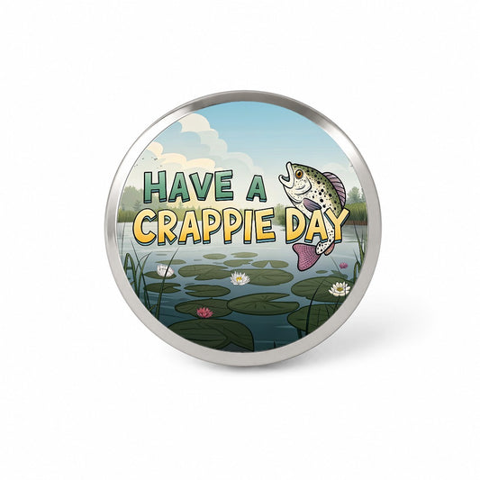 Have A Crappie Crappy Day Fishing Funny Novelty Hat Backpack Lapel Pin
