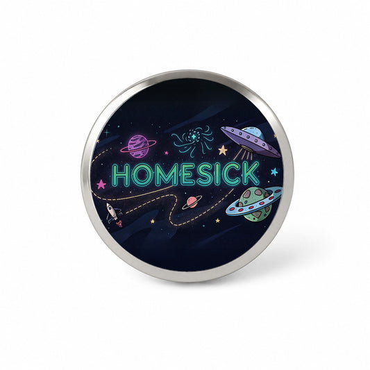 Homesick UFO Sci-Fi Funny Saying Novelty Hat Backpack Lapel Pin