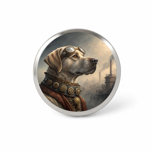Labrador Retriever Dog Steampunk Novelty Hat Backpack Lapel Pin