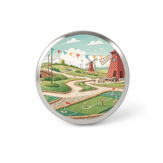 Miniature Golf Course Novelty Hat Backpack Lapel Pin
