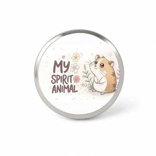 My Spirit Animal Hamster Funny Novelty Hat Backpack Lapel Pin