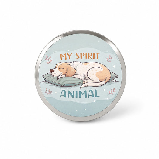 My Spirit Animal Sleeping Dog Funny Novelty Hat Backpack Lapel Pin