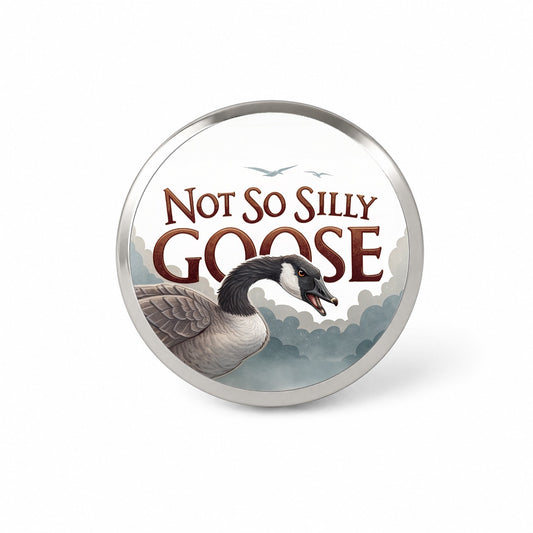 Not So Silly Goose Angry Canadian Goose Funny Novelty Hat Backpack Lapel Pin