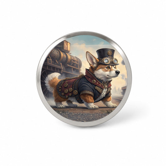 Pembroke Welsh Corgi Dog Steampunk Novelty Hat Backpack Lapel Pin