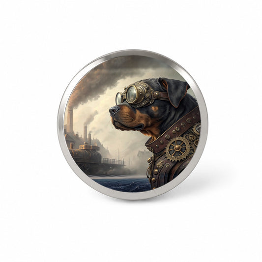 Rottweiler Dog Steampunk Novelty Hat Backpack Lapel Pin