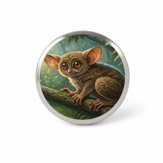 Tarsier Illustration Novelty Hat Backpack Lapel Pin