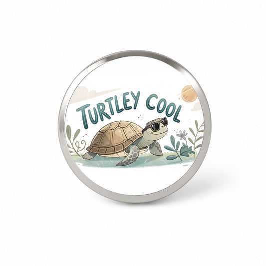 Turtley Cool Turtle Wearing Sunglasses Totally Novelty Hat Backpack Lapel Pin