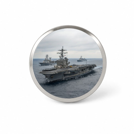US Navy Carrier Strike Group Escorts At Sea Novelty Hat Backpack Lapel Pin