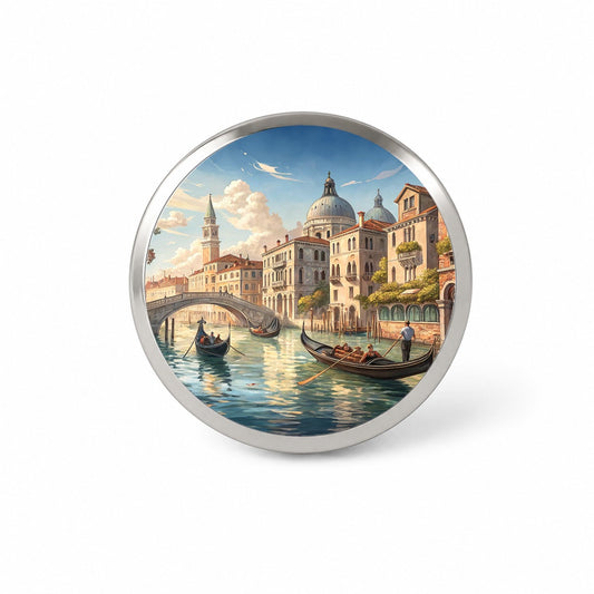 Venice Italy Canal Gondolas Novelty Hat Backpack Lapel Pin