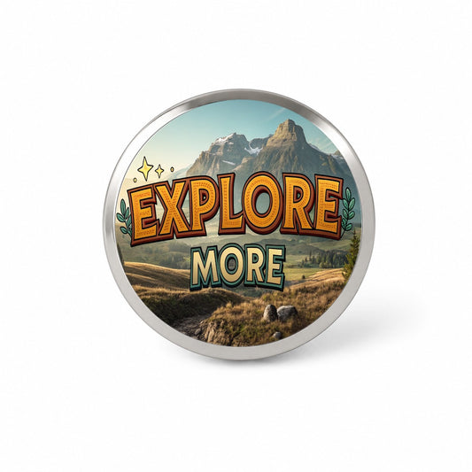 Explore More Hiking Camping Adventure Novelty Hat Backpack Lapel Pin