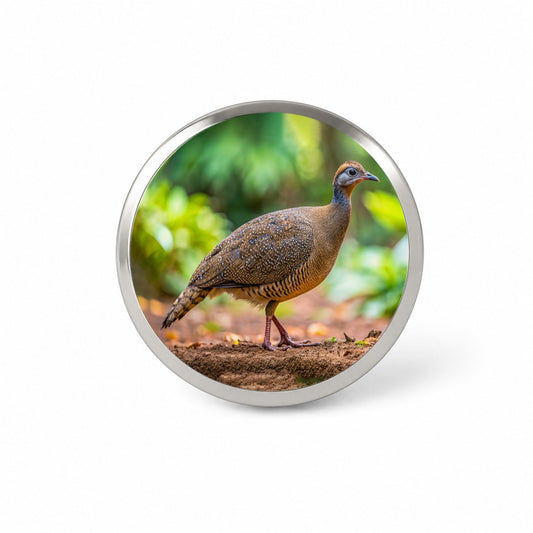 Tinamou Bird Photo Novelty Hat Backpack Lapel Pin