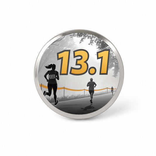 13.1 Marathon Running Jogging Novelty Hat Backpack Lapel Pin