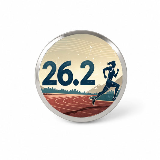 26.2 Marathon Running Jogging Track Novelty Hat Backpack Lapel Pin