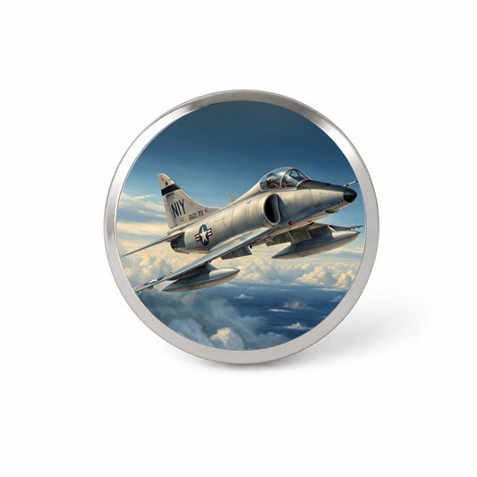 A-4 Skyhawk In Flight US Navy Vietnam Era Attack Aircraft Novelty Hat Backpack Lapel Pin