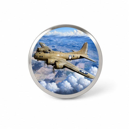 B-17 Flying Fortress WWII United States Air Force Heavy Bomber Novelty Hat Backpack Lapel Pin